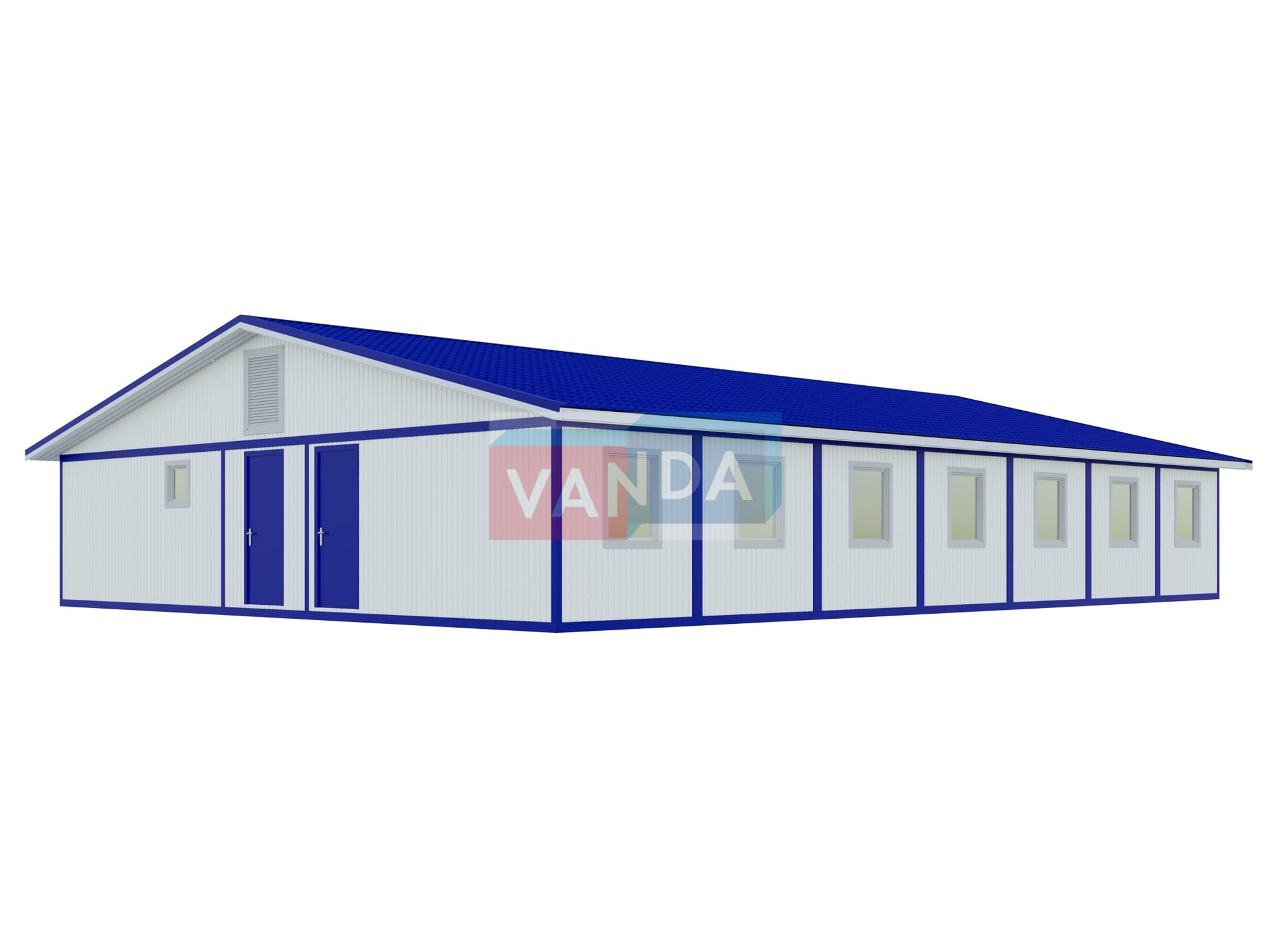 Проект офисного здания 12x16,8 Панели МДФ